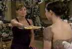 Wearing her unilateral commitment ring somewhere in Pine Valley, Lena goes cheesepuffless
