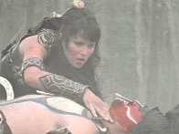 Definitely too much rouge. Your face favors a more natural
base. NEXT!