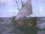 The sail material came from the couch of the key grip.