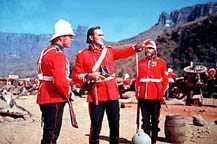 You think maybe these bright red coats make us stand out?