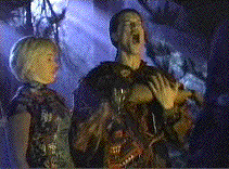 Gabrielle invents pepper spray after seeing Joxer's reation to pepper