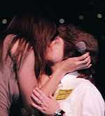After their invisible braces locked, a locksmith was culled from the audience