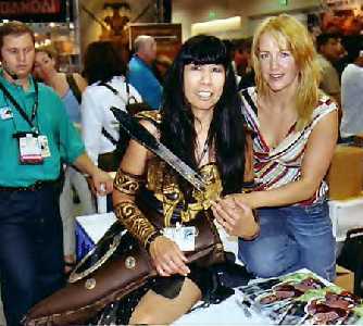 In an alternate universe, Xena appears at a convention with her sidekick,
Britney Spears