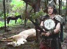 Argo approaches Joxer only to be overcome by the
warrior-wannabe's new cologne