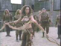 Now watch as I weave a rug from this waste cloth.