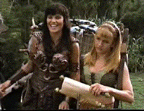After one too many jokes at Gabrielle's expense, the bard writes Xena out of the next several scrolls