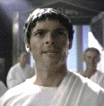 Boy, I sure am glad I didn't get any spaghetti sauce 
on this clean toga, right Brutus?