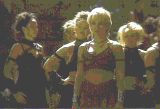 Gabrielle leads the first band of Valley Girls to the mall