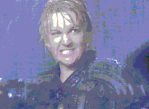 In addition to barding, Gabrielle is known for her impressions, as here she does that Munchkin from the 'Lollipop Guild' in THE WIZARD OF OZ.