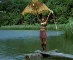 Gabrielle practices an early version of Pilates