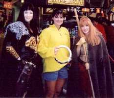 For a change, Deb Abbott is the only one in this picture who's NOT dressed up.