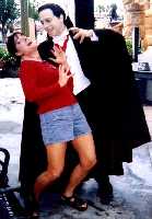 Necking in public--ah, kids today!