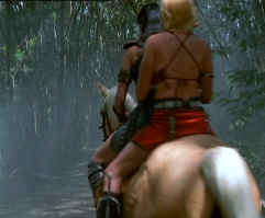 Maybe it's just a bad hair day, but she looks like the rear end of a horse